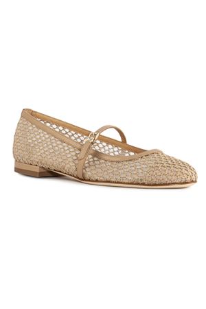 Beige leather and jute Annye ballerina SERGIO LEVANTESI | ANNYEJUTA